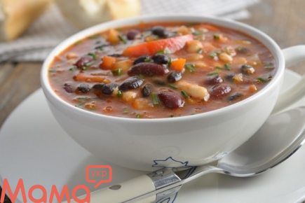 Овощной суп с фасолью без мяса