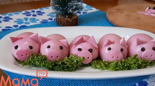 Интересные «Гламурные свинки»: символ Нового года и праздничная закуска для вашего стола