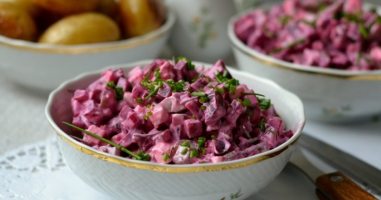 Свекольный салат с грецкими орехами